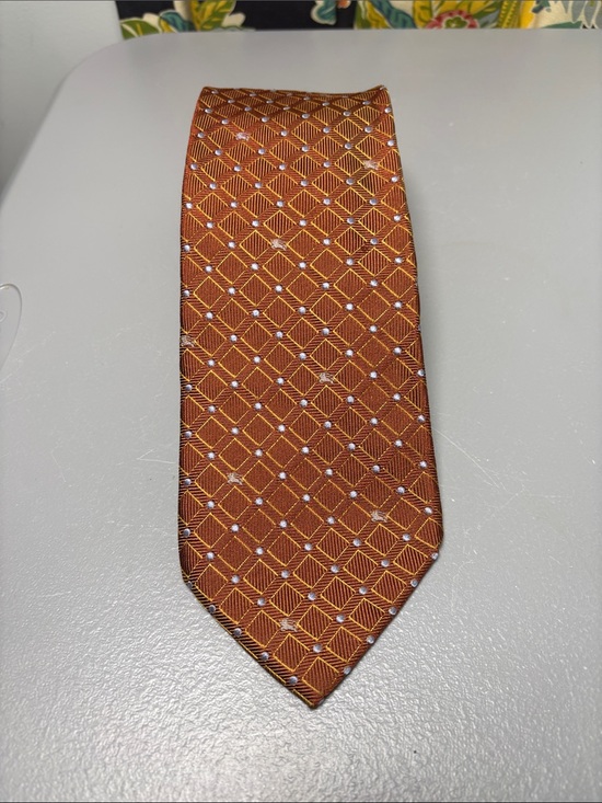 Burberry Other - VTG Burberry Brown Gray Dot Silk Neck Tie